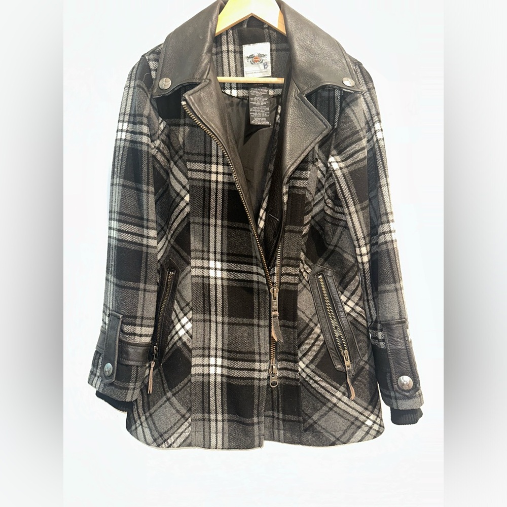 Authentic Harley Davidson Flannel Moto Jacket